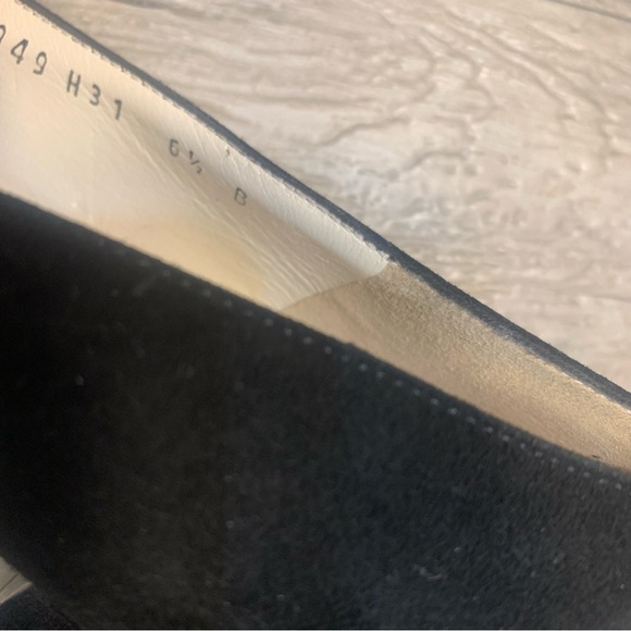 Ferragamo Boutique Italy Suede Croc Horse Bit Buckle Square Toe Loafers - Picture 7 of 13